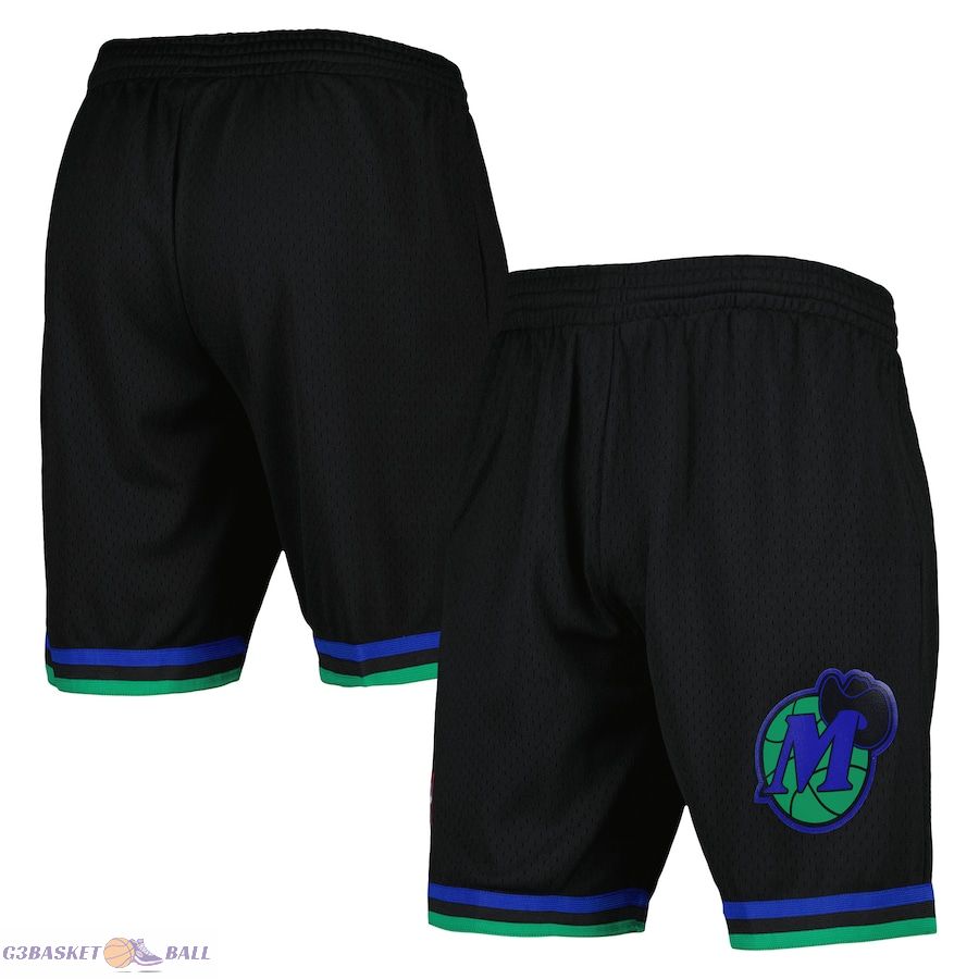 Men's Dallas Mavericks Mitchell & Ness Black Hardwood Classics Reload 2.0 Swingman Shorts