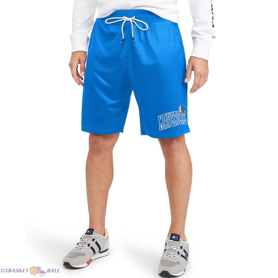 Men's Dallas Mavericks Tommy Jeans Blue Mike Mesh Basketball Shorts