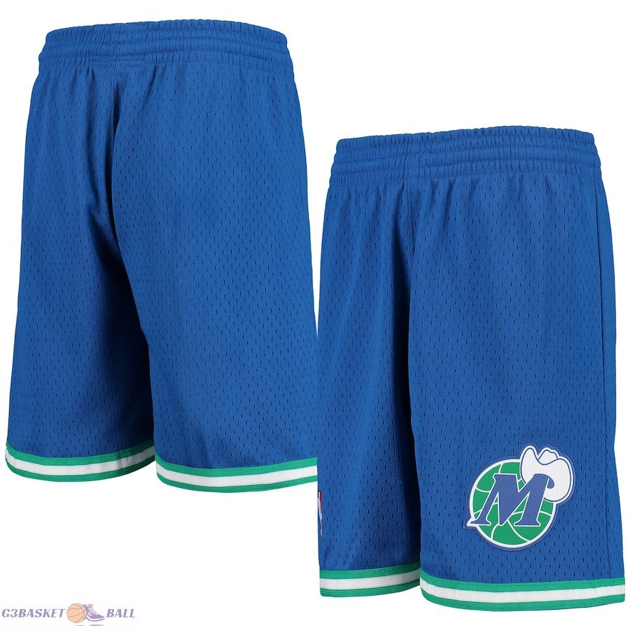 Youth Dallas Mavericks Mitchell & Ness Blue Hardwood Classics Swingman Shorts