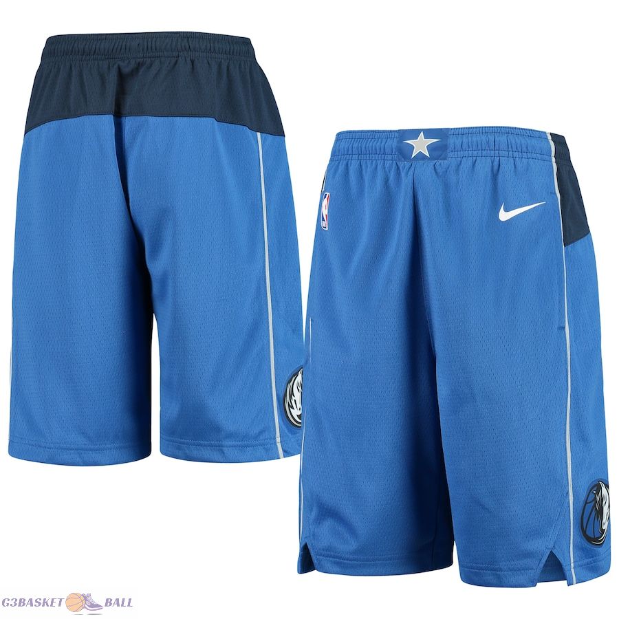 Youth Dallas Mavericks Blue 2020/21 Swingman Shorts - Icon Edition