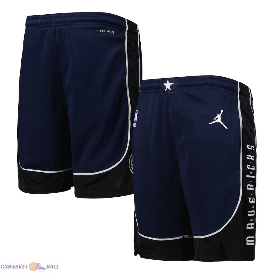 Youth Dallas Mavericks Jordan Brand Navy Statement Edition Swingman Performance Shorts