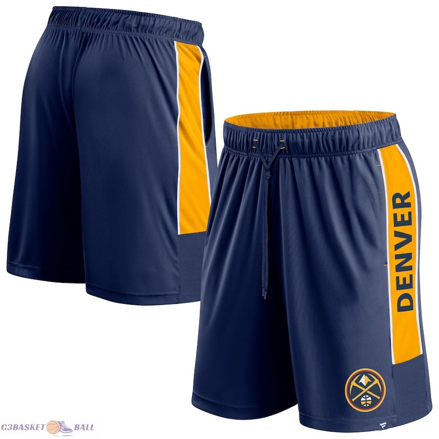 Men's Denver Nuggets Fanatics Navy Game Winner Defender Shorts