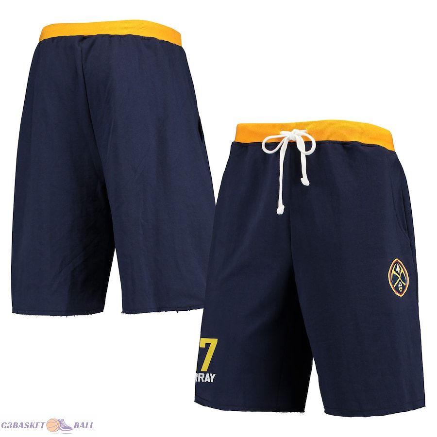 Men's Denver Nuggets Jamal Murray Navy Big & Tall French Terry Name & Number Shorts