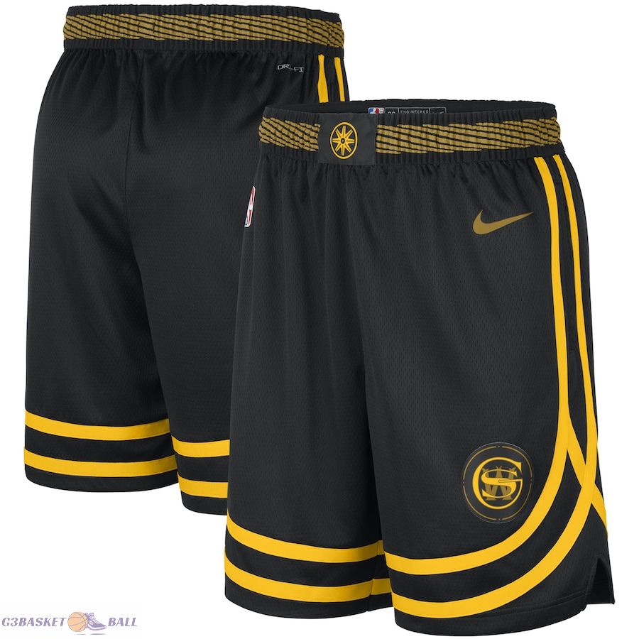 Men's Golden State Warriors Black 2023/24 City Edition Swingman Shorts