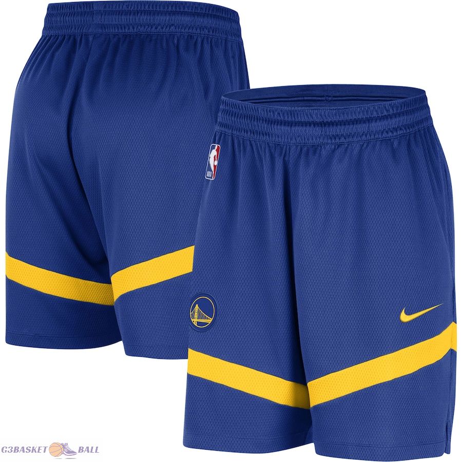 Men's Golden State Warriors Royal On-Court Practice Warmup Performance Shorts