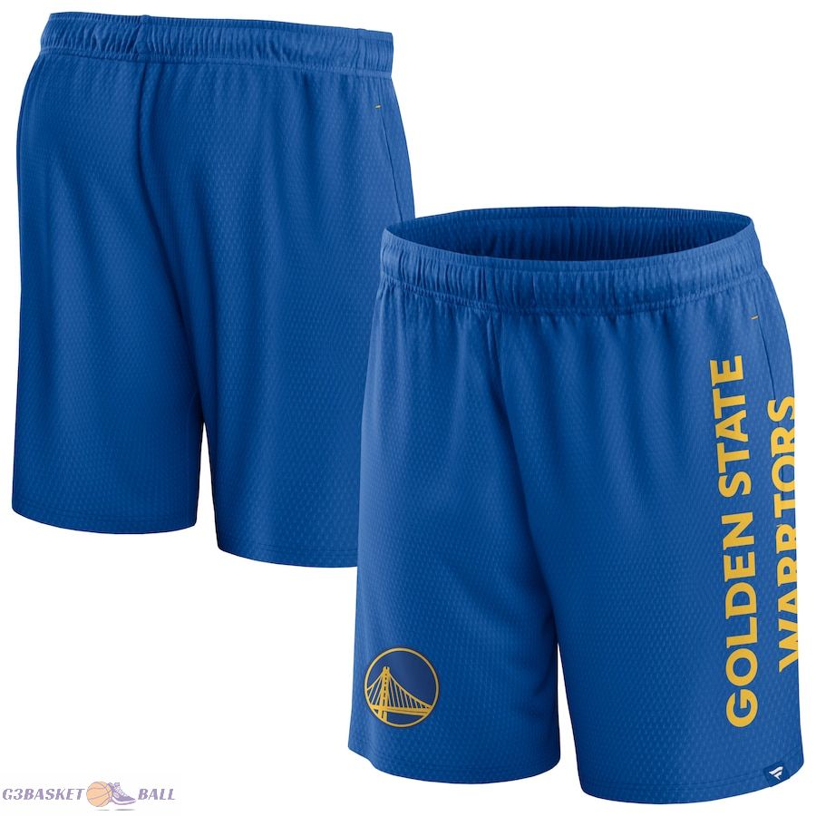 Men's Golden State Warriors Fanatics Royal Post Up Mesh Shorts