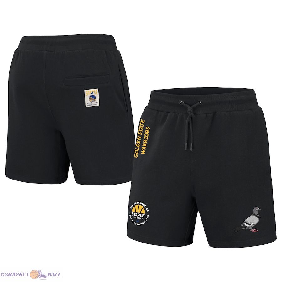 Men's Golden State Warriors NBA x Staple Black Home Team Shorts