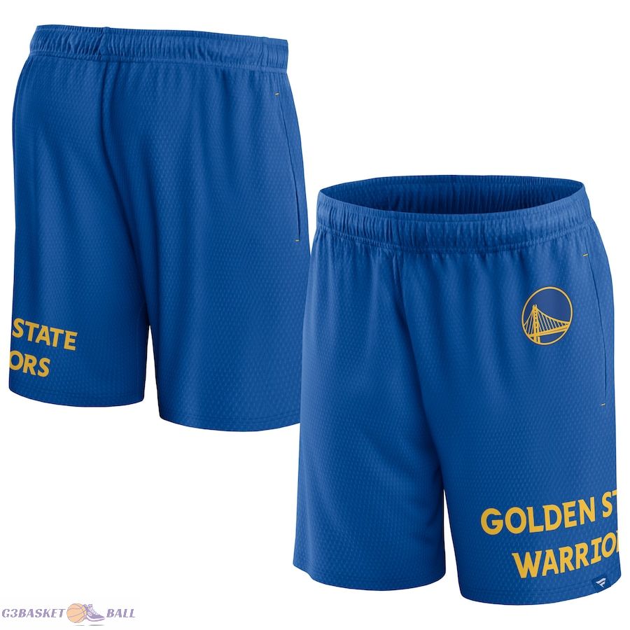 Men's Golden State Warriors Fanatics Royal Free Throw Mesh Shorts