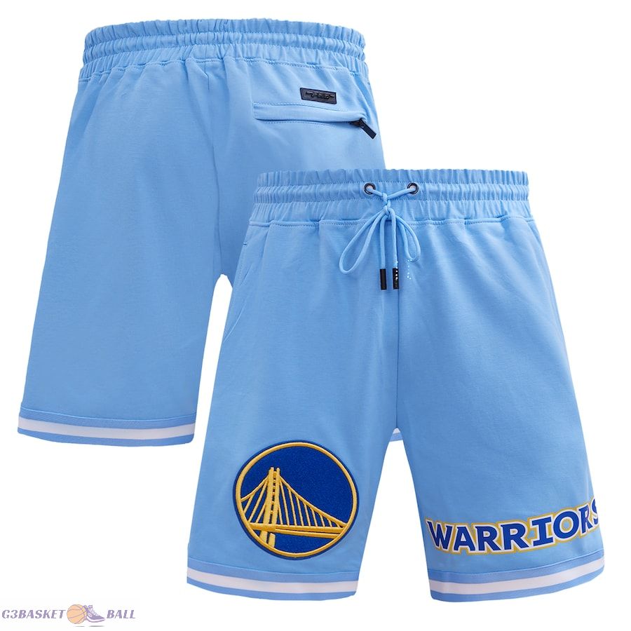 Men's Golden State Warriors Pro Standard Blue Classic Chenille DK Shorts