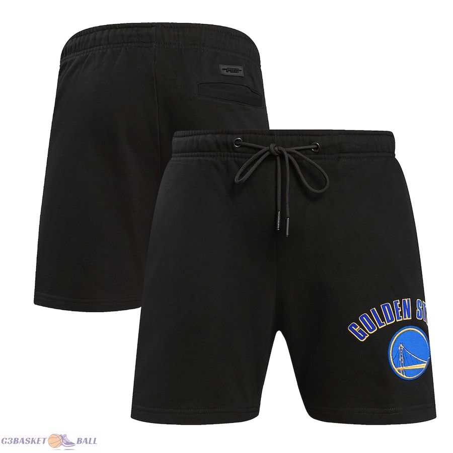 Men's Golden State Warriors Pro Standard Black Classic FLC Shorts