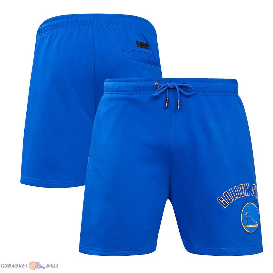 Men's Golden State Warriors Pro Standard Royal Classic FLC Shorts