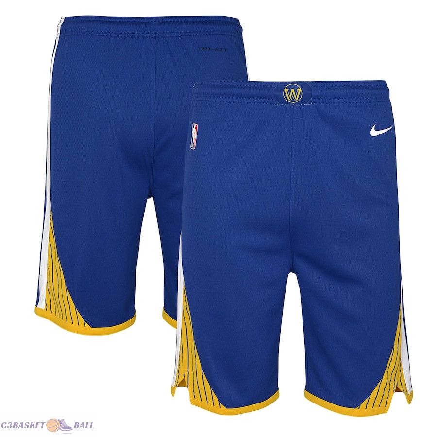 Youth Golden State Warriors Royal Icon Edition Mesh Performance Swingman Shorts