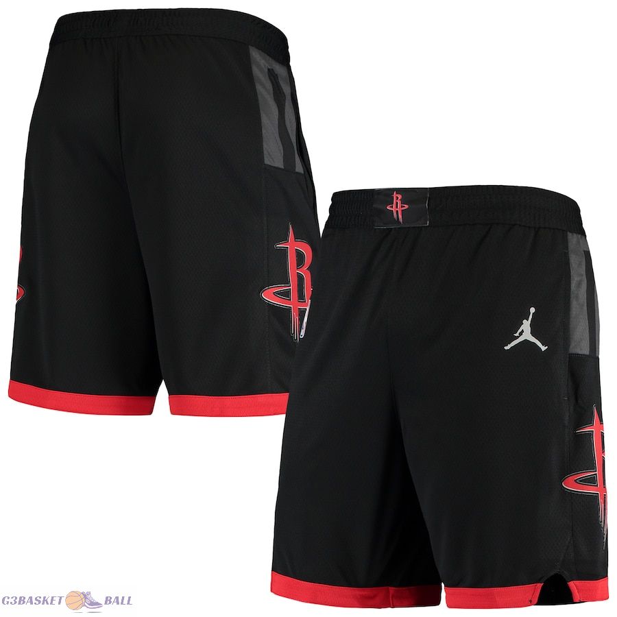 Men's Houston Rockets Jordan Brand Black Statement Edition Swingman Shorts