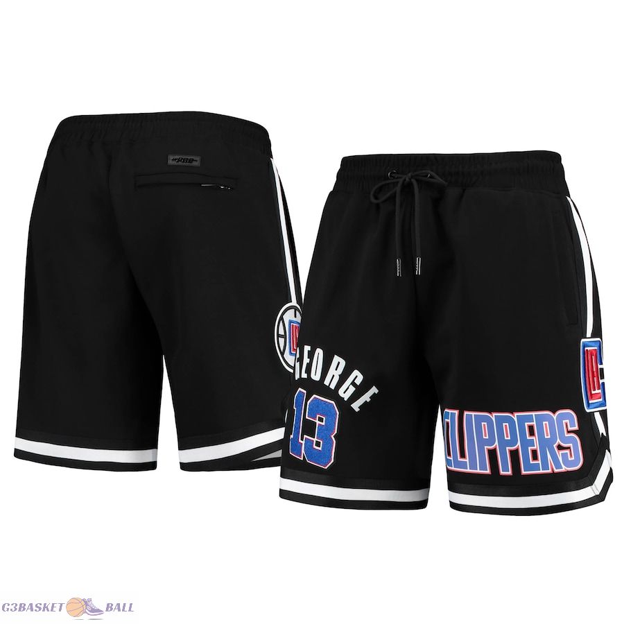 Men's LA Clippers Paul George Pro Standard Black Team Player Shorts