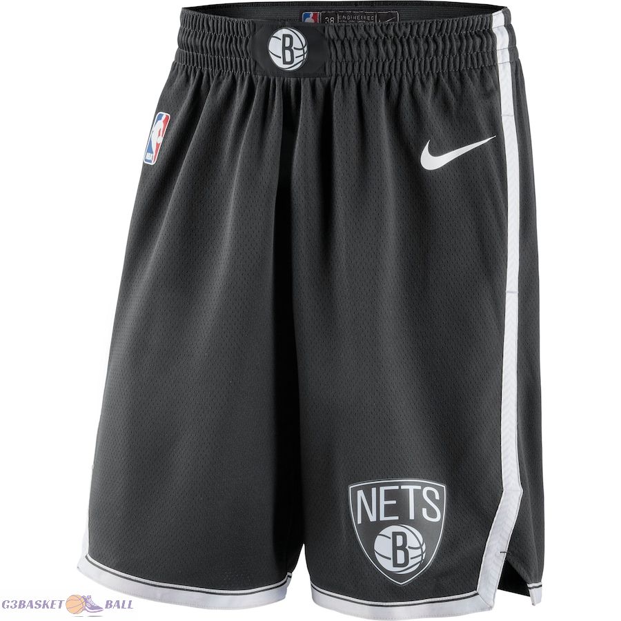 Men's Brooklyn Nets Black 2019/20 Icon Edition Swingman Shorts