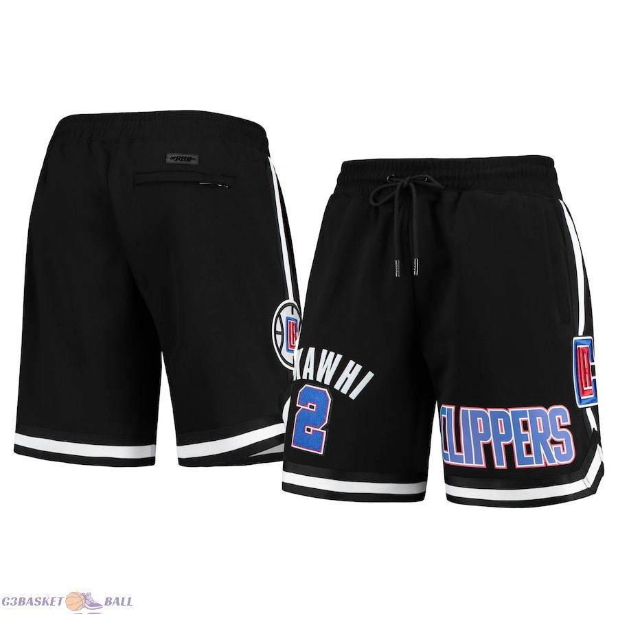 Men's LA Clippers Kawhi Leonard Pro Standard Black Team Player Shorts