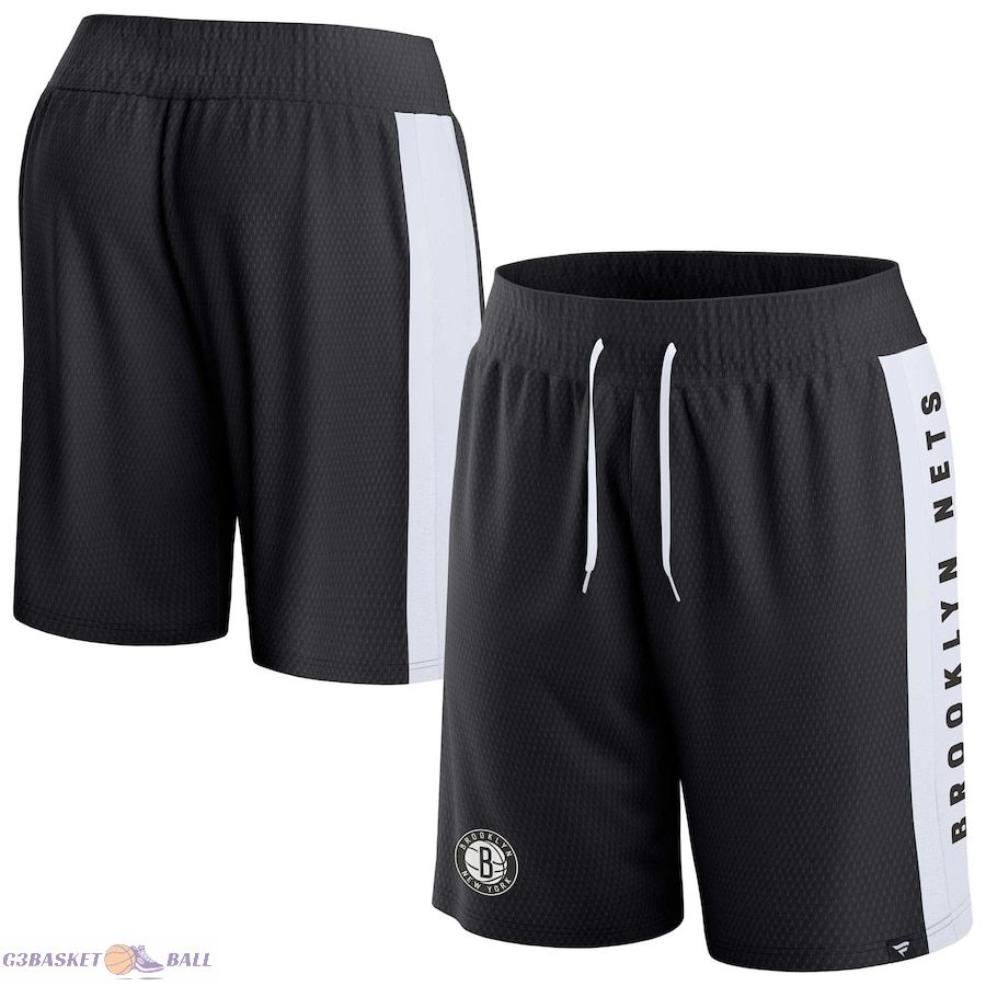 Men's Brooklyn Nets Fanatics Black Referee Iconic Mesh Shorts