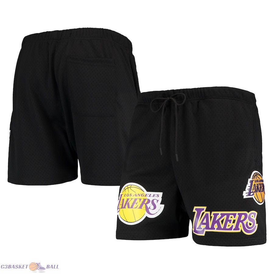 Men's Los Angeles Lakers Pro Standard Black Mesh Capsule Shorts