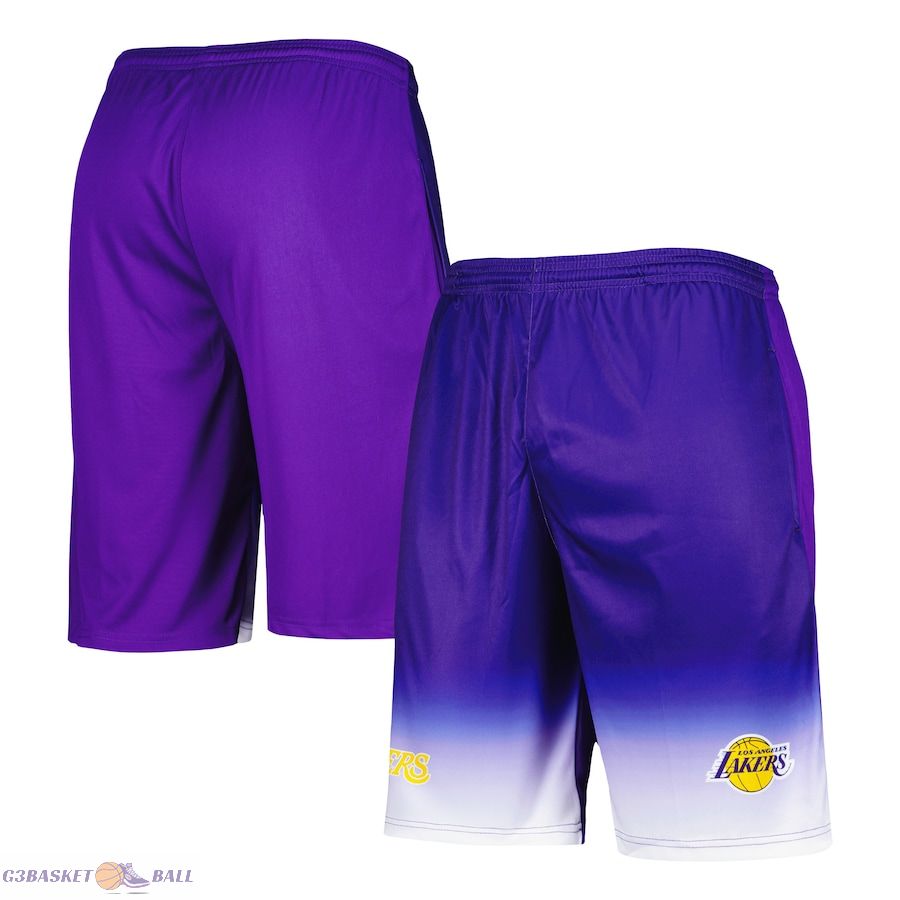 Men's Los Angeles Lakers Fanatics Purple Fadeaway Shorts