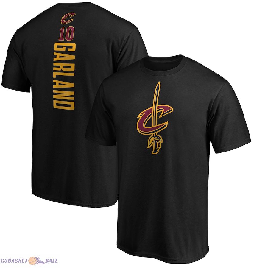 Men's Cleveland Cavaliers Darius Garland Black Playmaker Name & Number Team T-Shirt