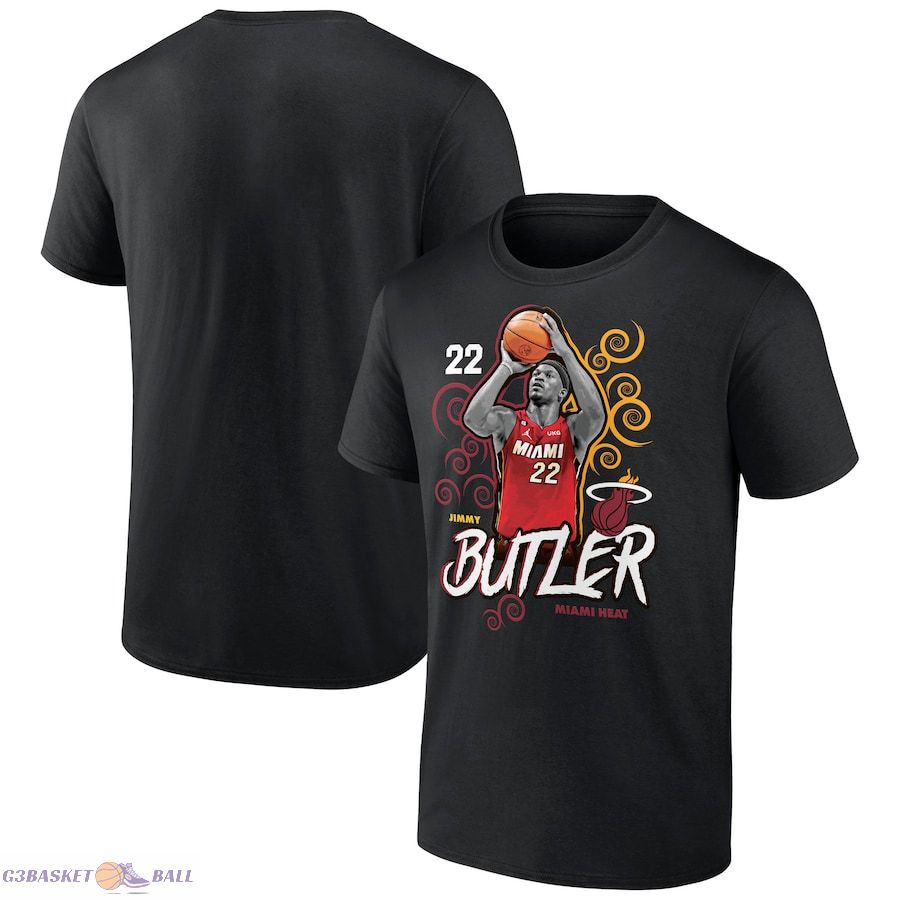 Men's Miami Heat Jimmy Butler Black Competitor T-Shirt