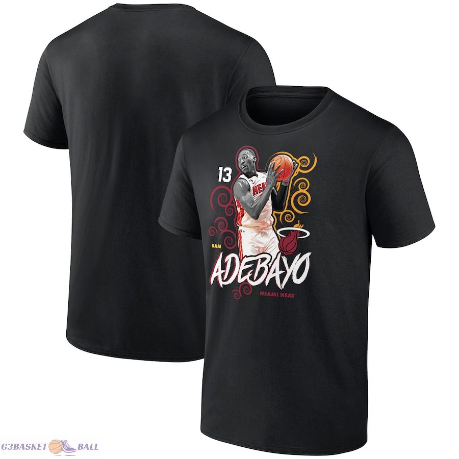 Men's Miami Heat Bam Adebayo Black Competitor T-Shirt