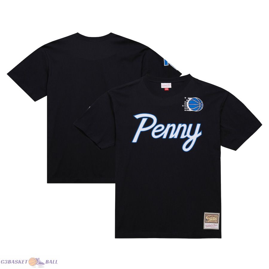 Men's Orlando Magic Penny Hardaway Mitchell & Ness Black Premium Nickname T-Shirt