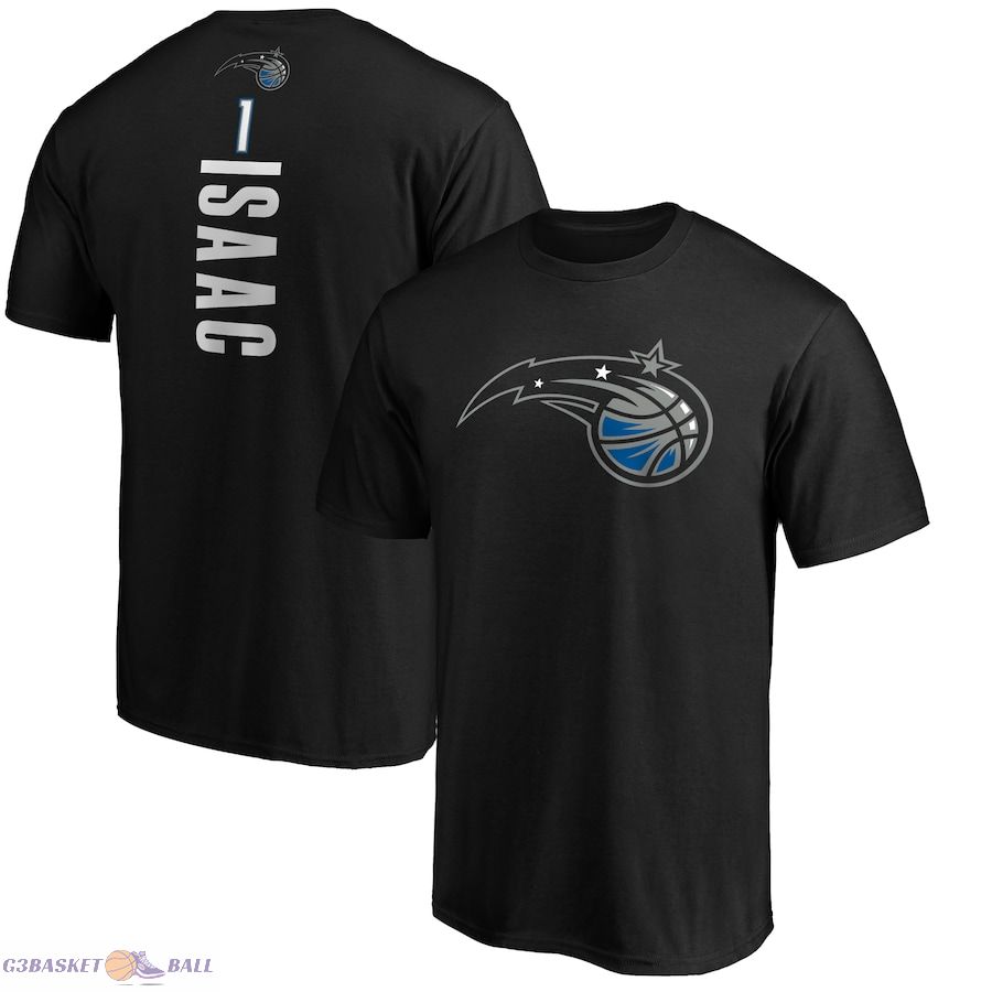 Men's Orlando Magic Jonathan Isaac Black Playmaker Name & Number T-Shirt