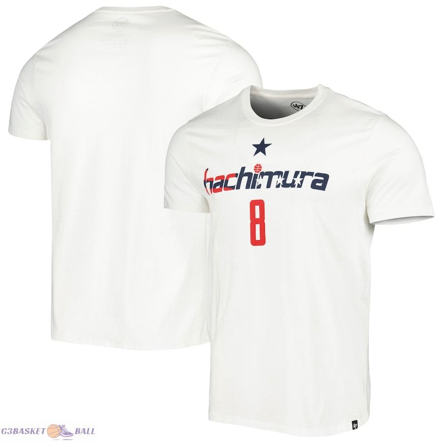 Men's Washington Wizards Rui Hachimura '47 White Name & Number T-Shirt