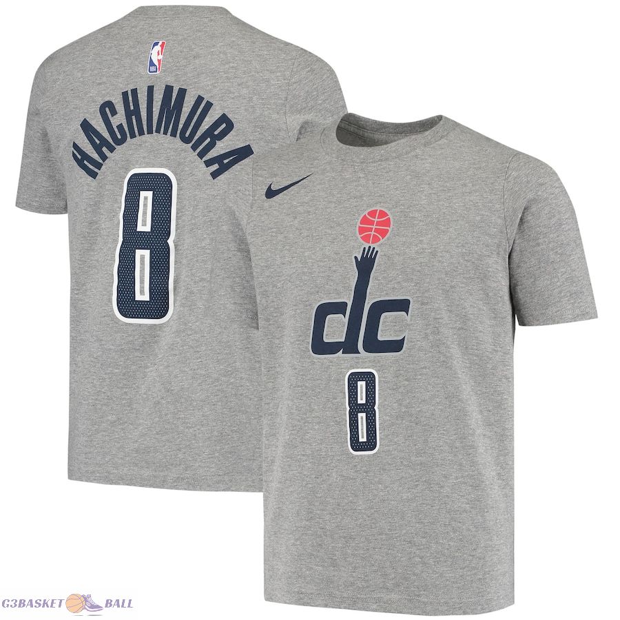 Youth Washington Wizards Rui Hachimura Heather Gray 2020 City Edition Name & Number T-Shirt