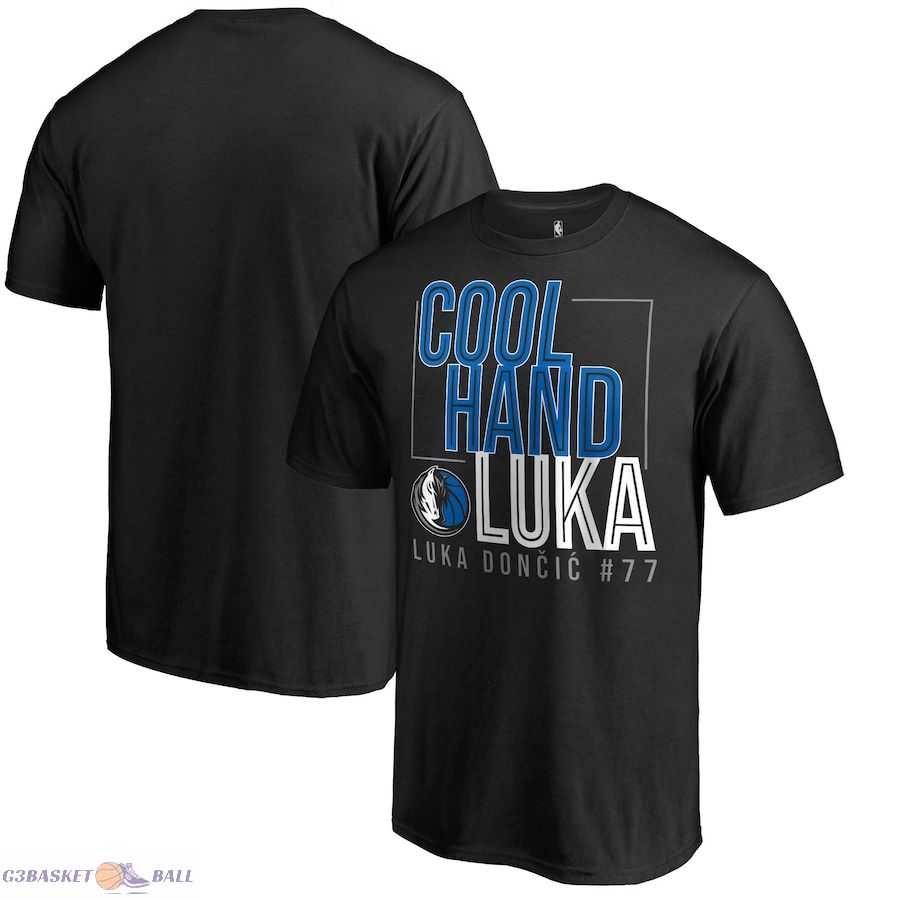 Men's Dallas Mavericks Luka Doncic Black Cool Hand T-Shirt