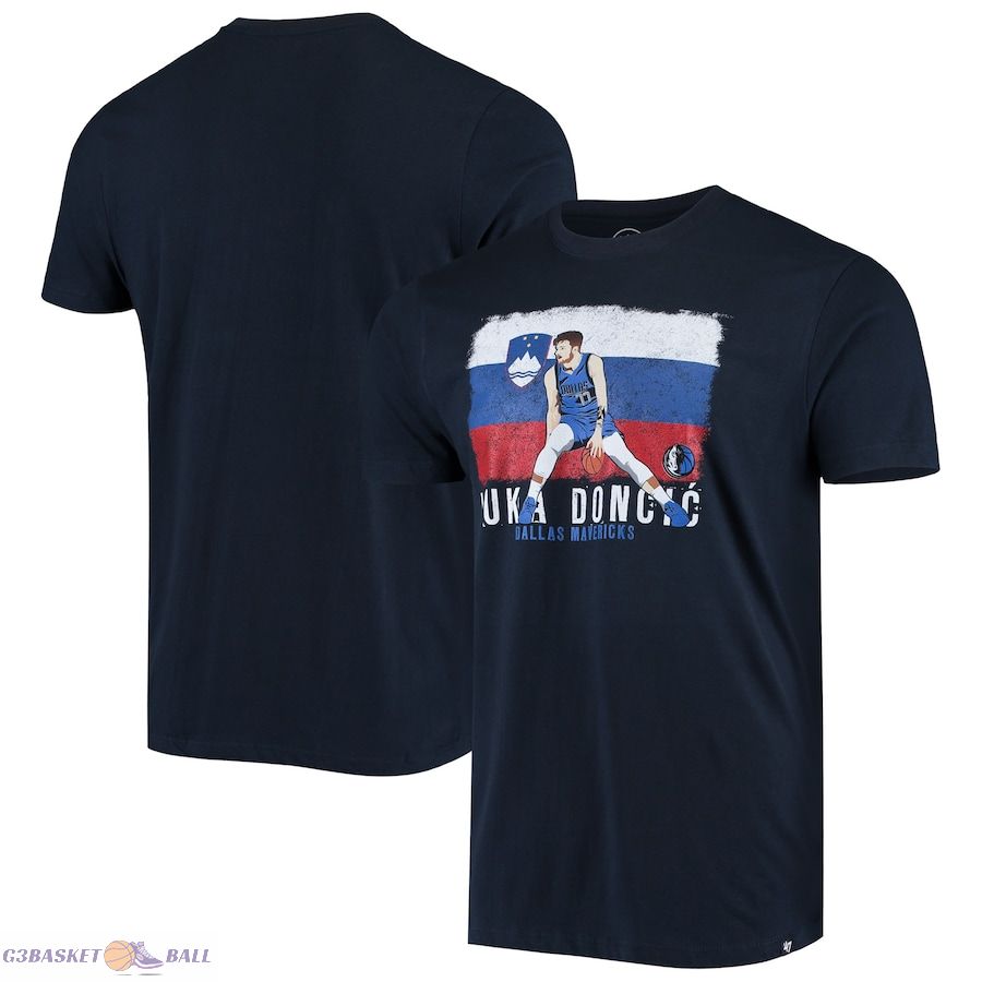 Men's Dallas Mavericks Luka Doncic '47 Navy Player Graphic T-Shirt