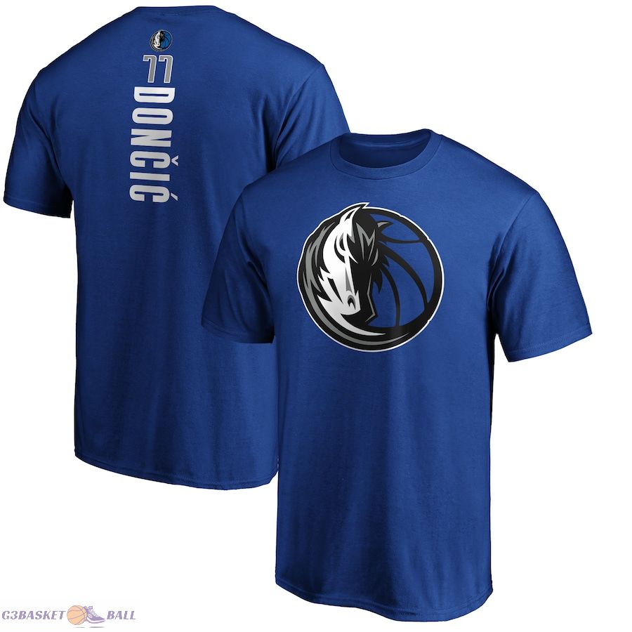 Men's Dallas Mavericks Luka Doncic Royal Team Playmaker Name & Number T-Shirt