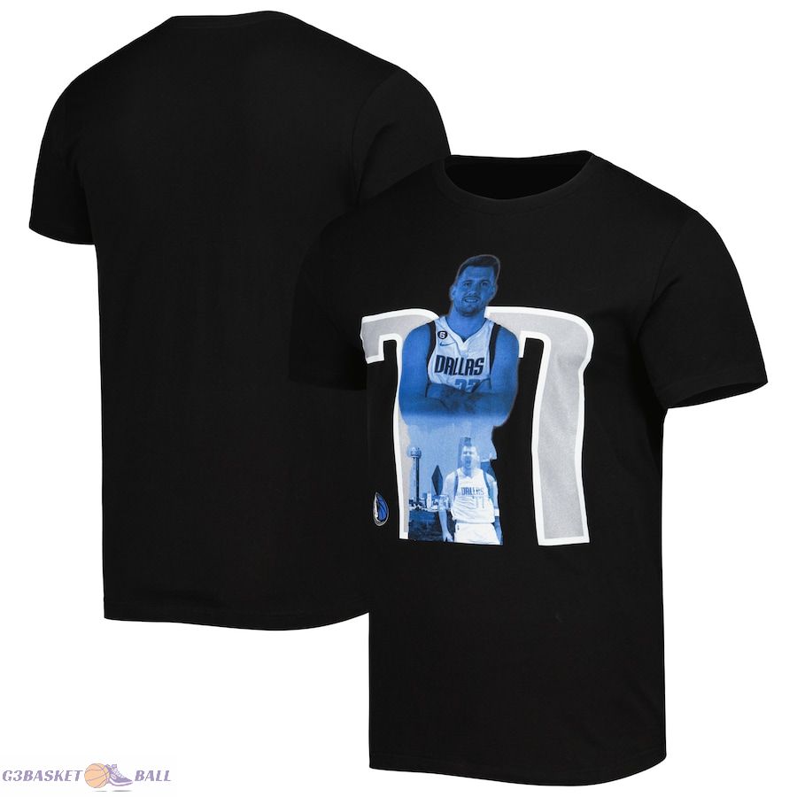 Men's Dallas Mavericks Luka Doncic Stadium Essentials Black Player Metro T-Shirt