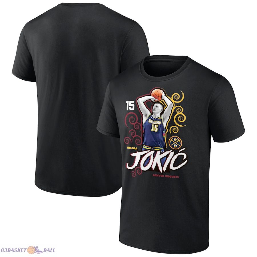 Men's Denver Nuggets Nikola Jokic Black Competitor T-Shirt