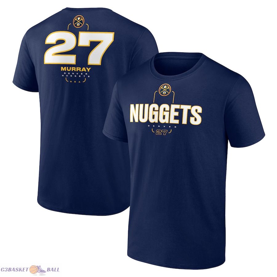 Men's Denver Nuggets Jamal Murray Navy Behind The Back Name & Number T-Shirt