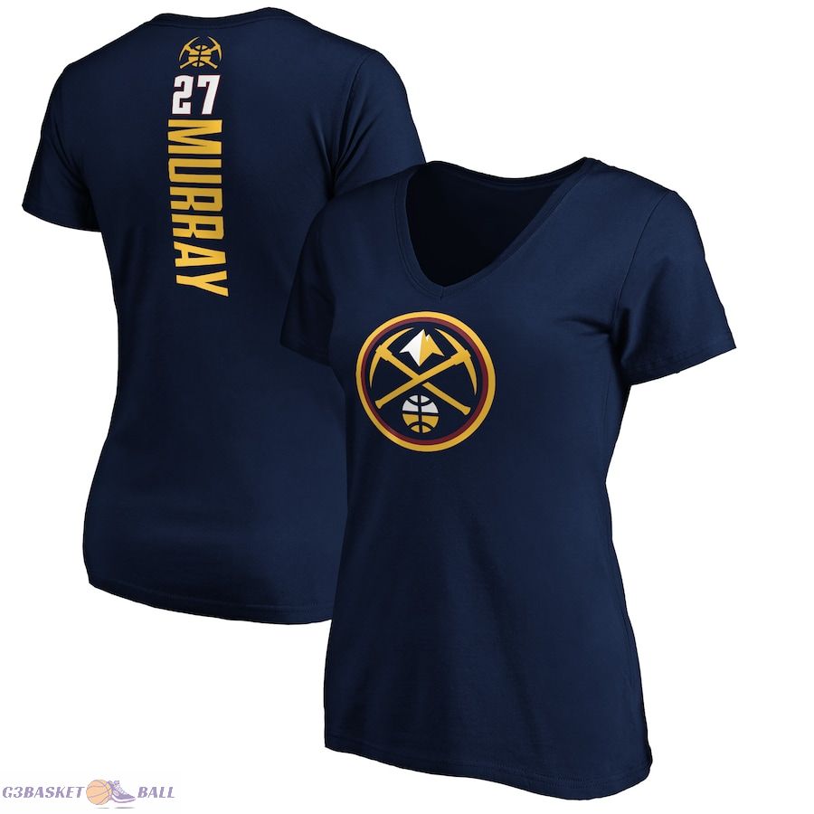 Women's Denver Nuggets Jamal Murray Navy Playmaker Name & Number T-Shirt