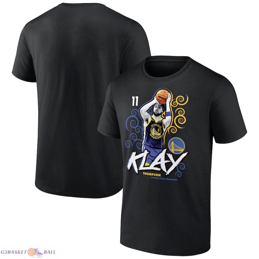 Men's Golden State Warriors Klay Thompson Black Competitor T-Shirt