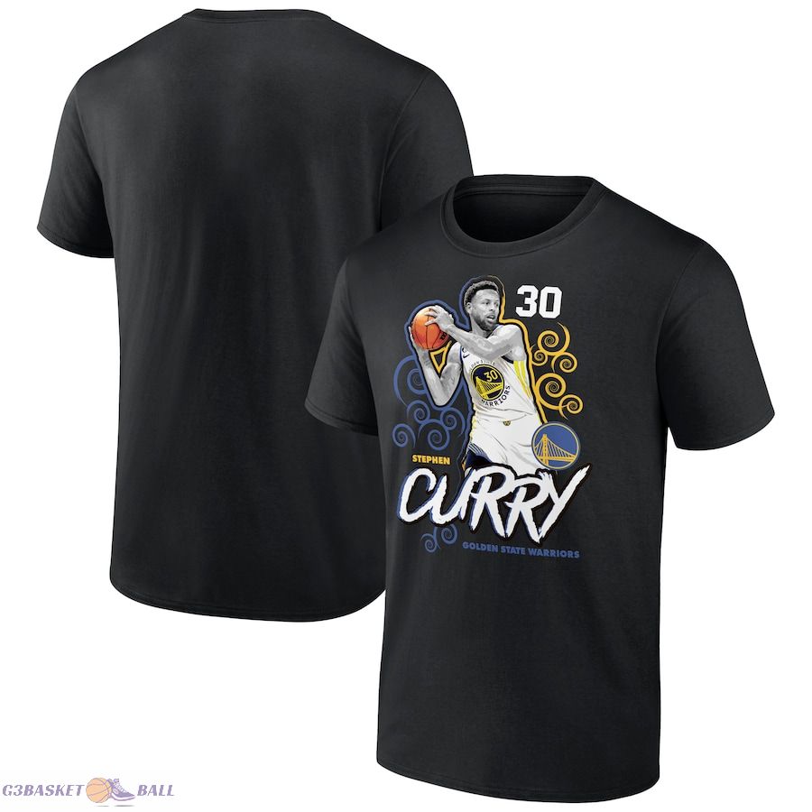 Men's Golden State Warriors Stephen Curry Black Competitor T-Shirt