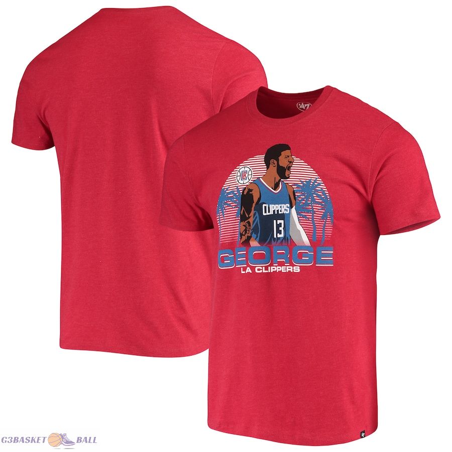 Men's LA Clippers Paul George '47 Red Player Graphic T-Shirt