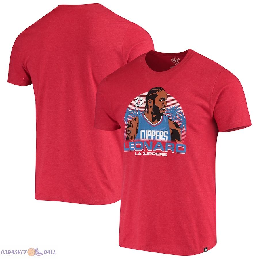 Men's LA Clippers Kawhi Leonard '47 Red Player Graphic T-Shirt