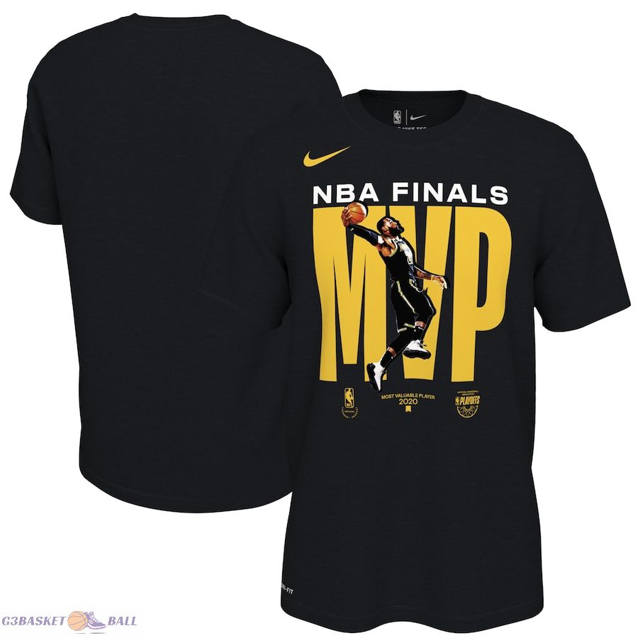 Men's Los Angeles Lakers LeBron James Black 2020 NBA Finals Champions MVP T-Shirt