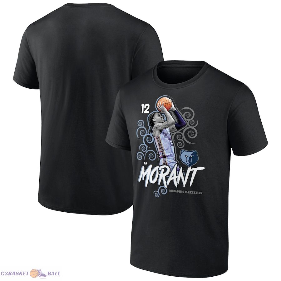 Men's Memphis Grizzlies Ja Morant Black Competitor T-Shirt