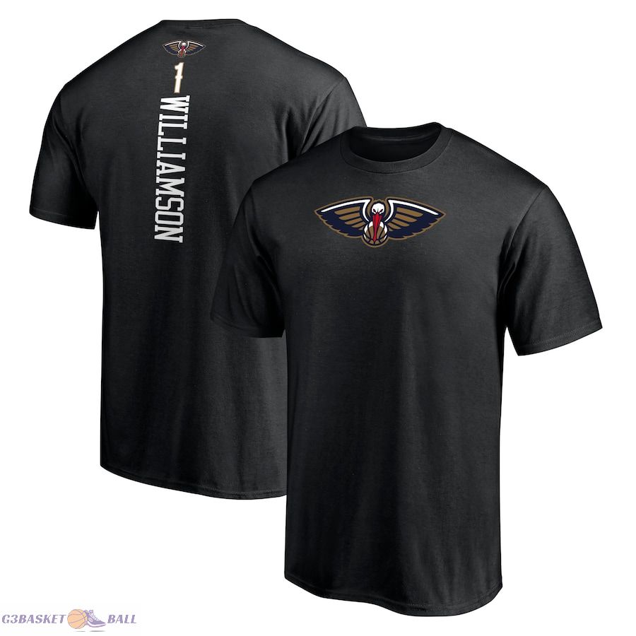 Men's New Orleans Pelicans Zion Williamson Black Playmaker Name & Number T-Shirt