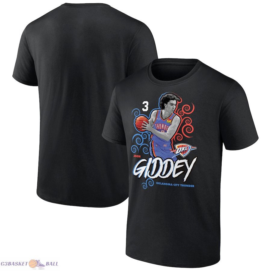 Men's Oklahoma City Thunder Josh Giddey Black Competitor T-Shirt