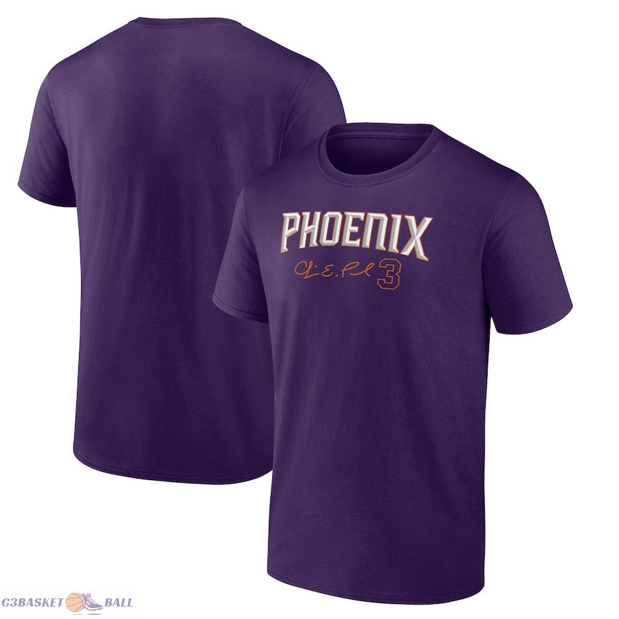 Men's Phoenix Suns Chris Paul Fanatics Purple Name & Number T-Shirt