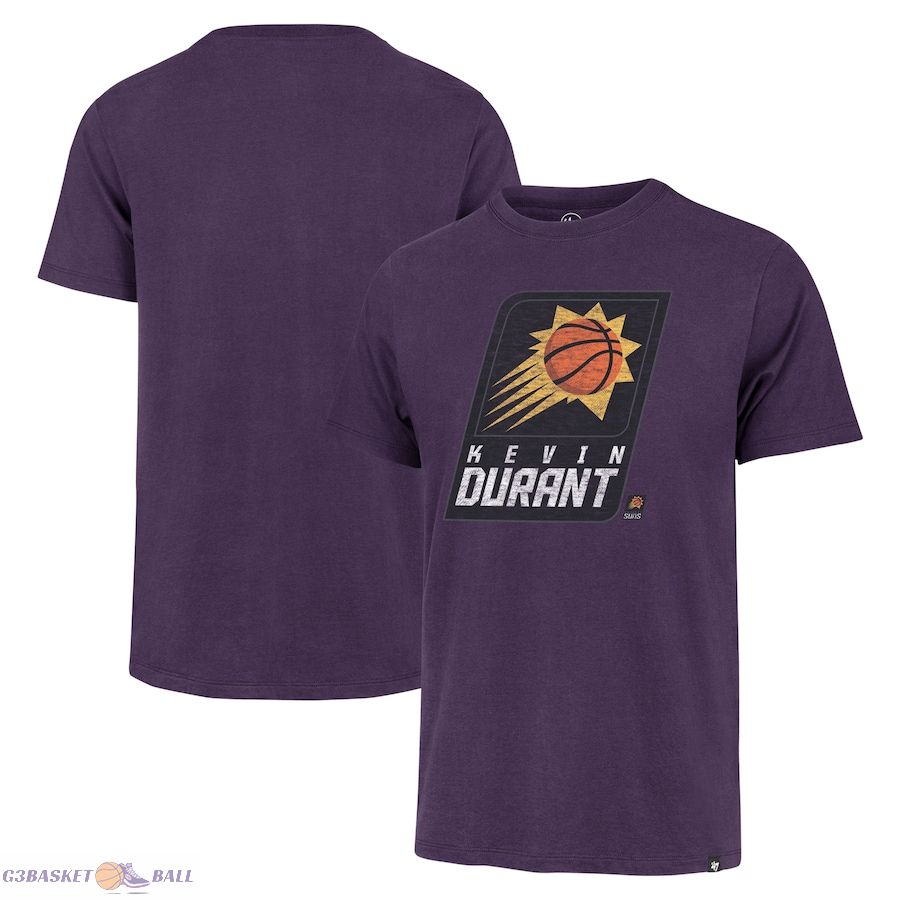 Men's Phoenix Suns Kevin Durant '47 Purple Player Logo Vintage T-Shirt