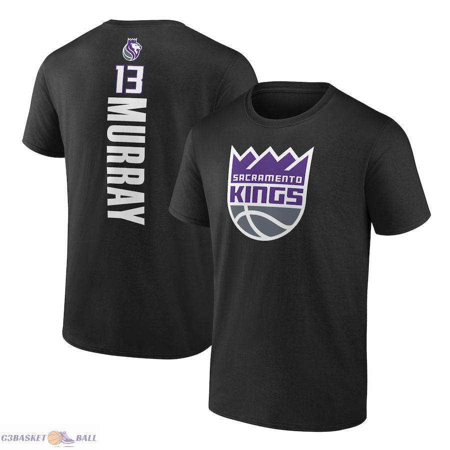 Men's Sacramento Kings Keegan Murray Black Playmaker Team Name & Number T-Shirt