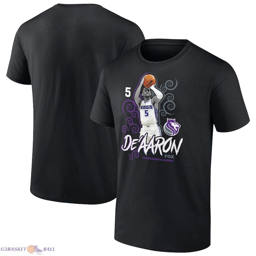 Men's Sacramento Kings De'Aaron Fox Black Competitor T-Shirt