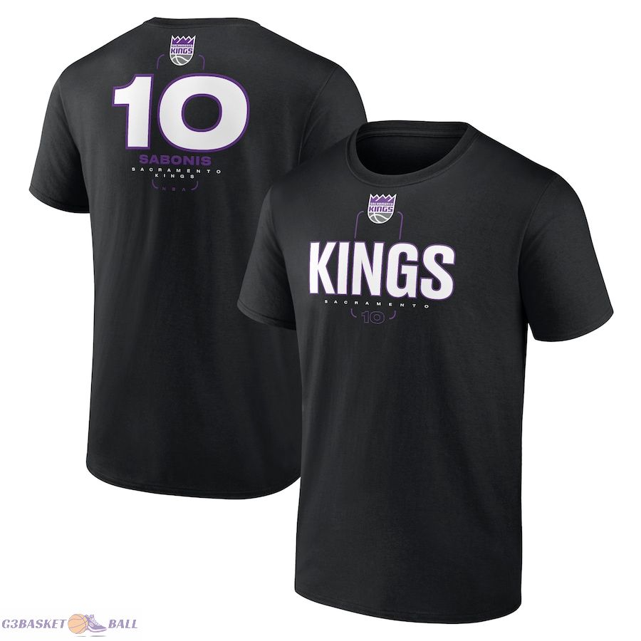 Men's Sacramento Kings Domantas Sabonis Black Behind The Back Name & Number T-Shirt